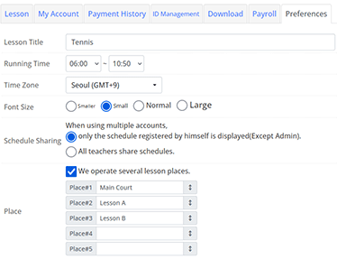 Settings/Preferences
